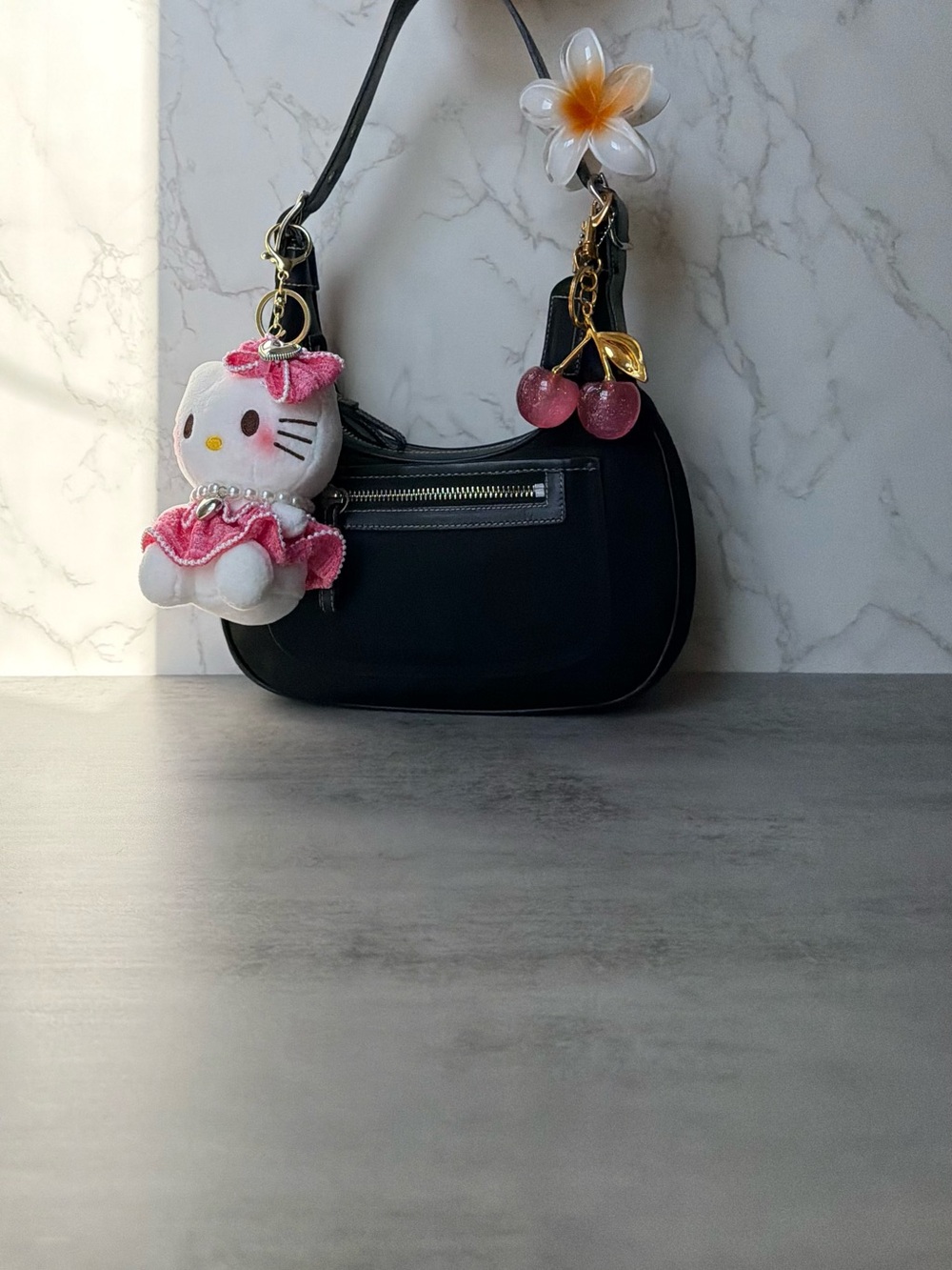 Black Coach Nylon Hobo Bag 🩰˚˖𓍢 🦢✧˚.🎀༘⋆